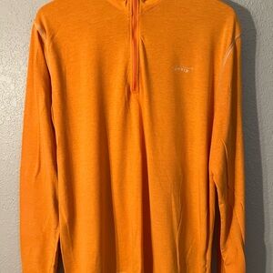 Orvis DriCast Trout Bum Orange Quarter-Zip Pullover